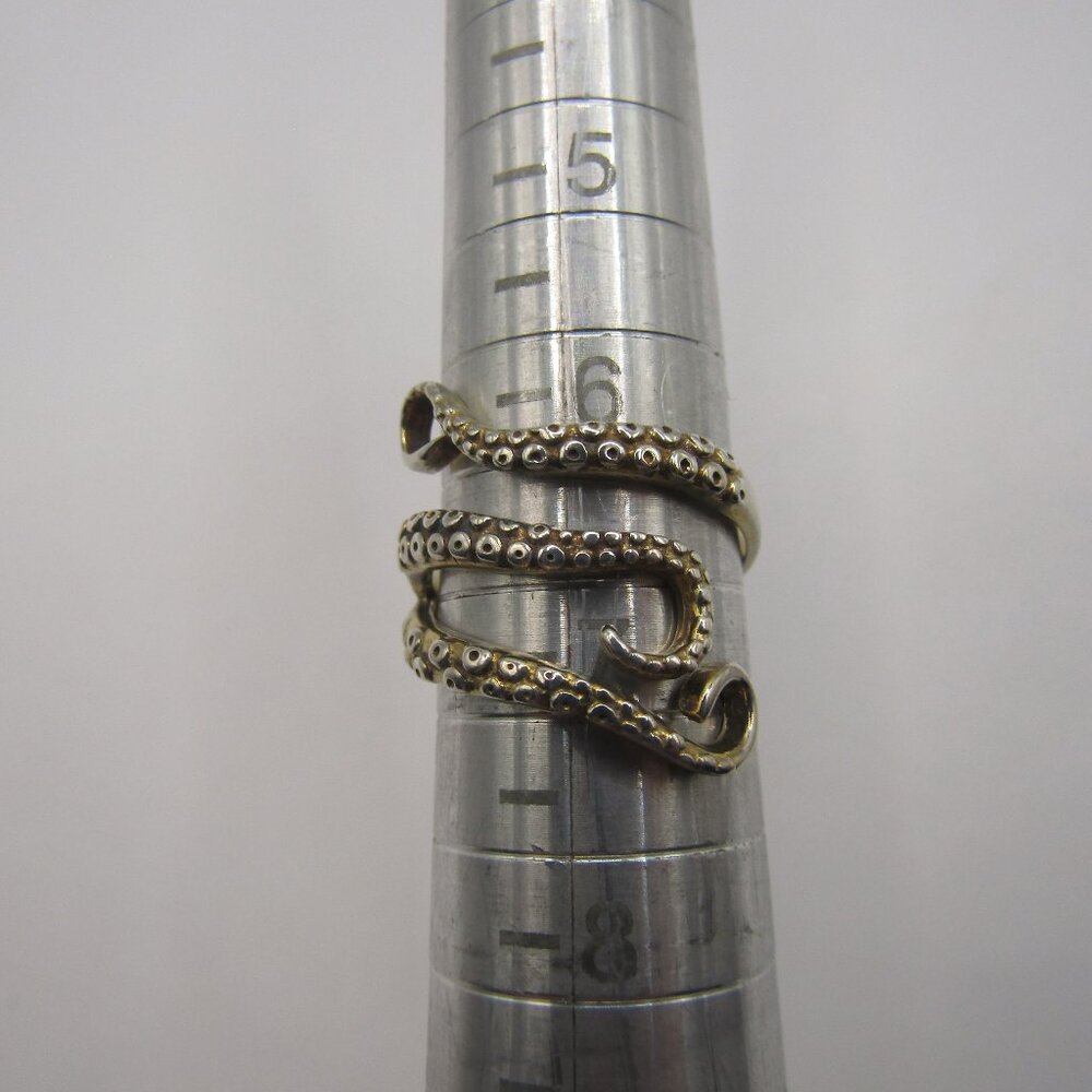 925 Silver Octopus Tentacle Ring - image 8
